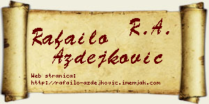 Rafailo Azdejković vizit kartica